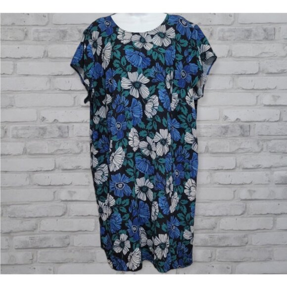 Eloquii Floral Print Sheath Dress Summer Cutout Back Size 22 - Picture 1 of 4